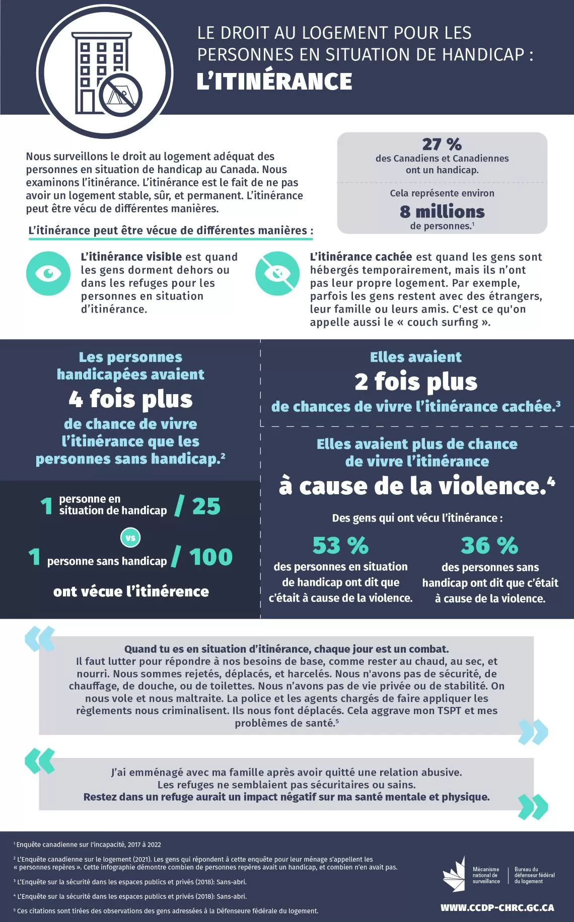 Infographie l'itinérance - version textuelle suit