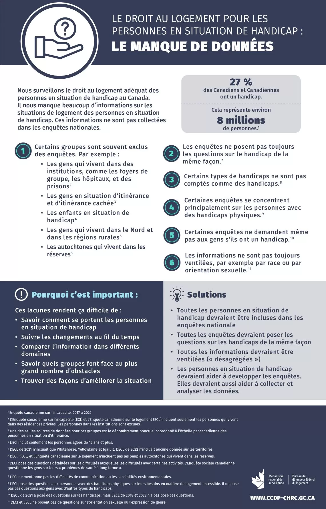 Infographie le manque de données - version textuelle suit